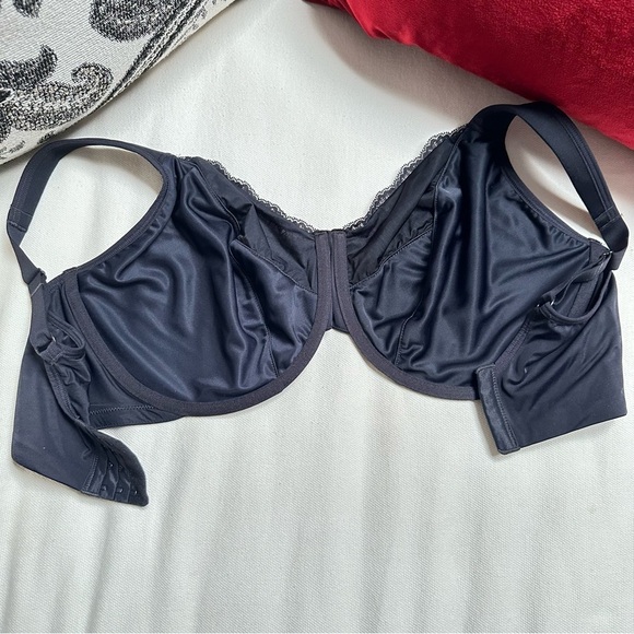 Vanity Fair Bra 38DDD Black, 76014 underwire no padding silky wide straps 3543 G - Picture 8 of 9